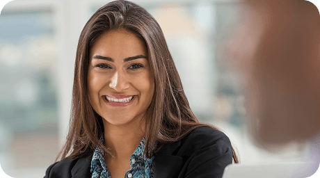 Recruiter smiling
